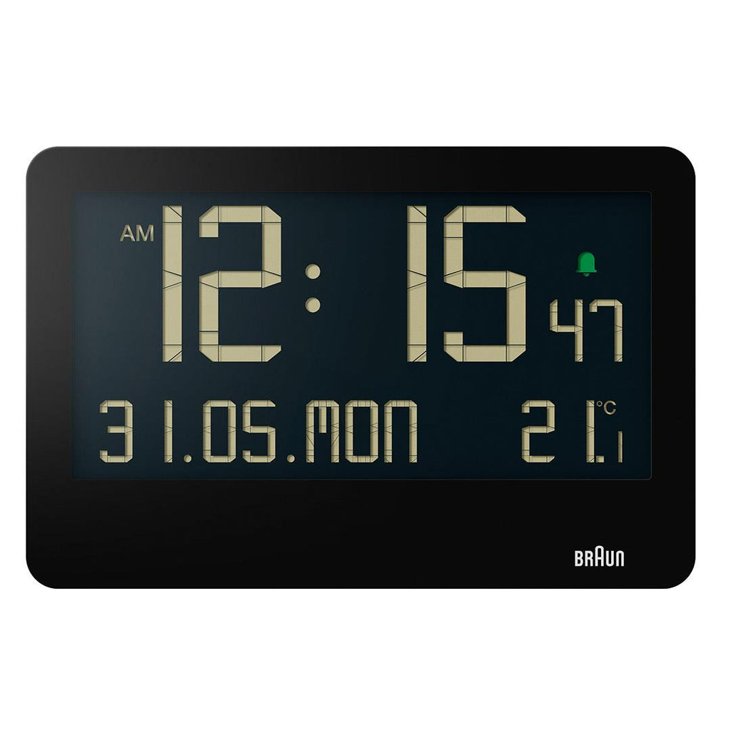 BC14B Braun Digital Wall Clock Black Braun Clocks US