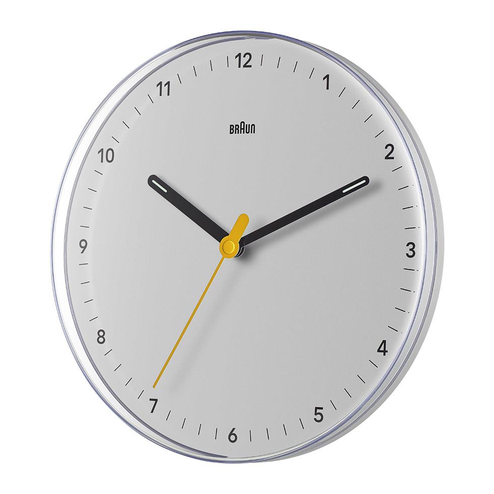 BC26 Braun analogue wall clock white Braun Clocks US