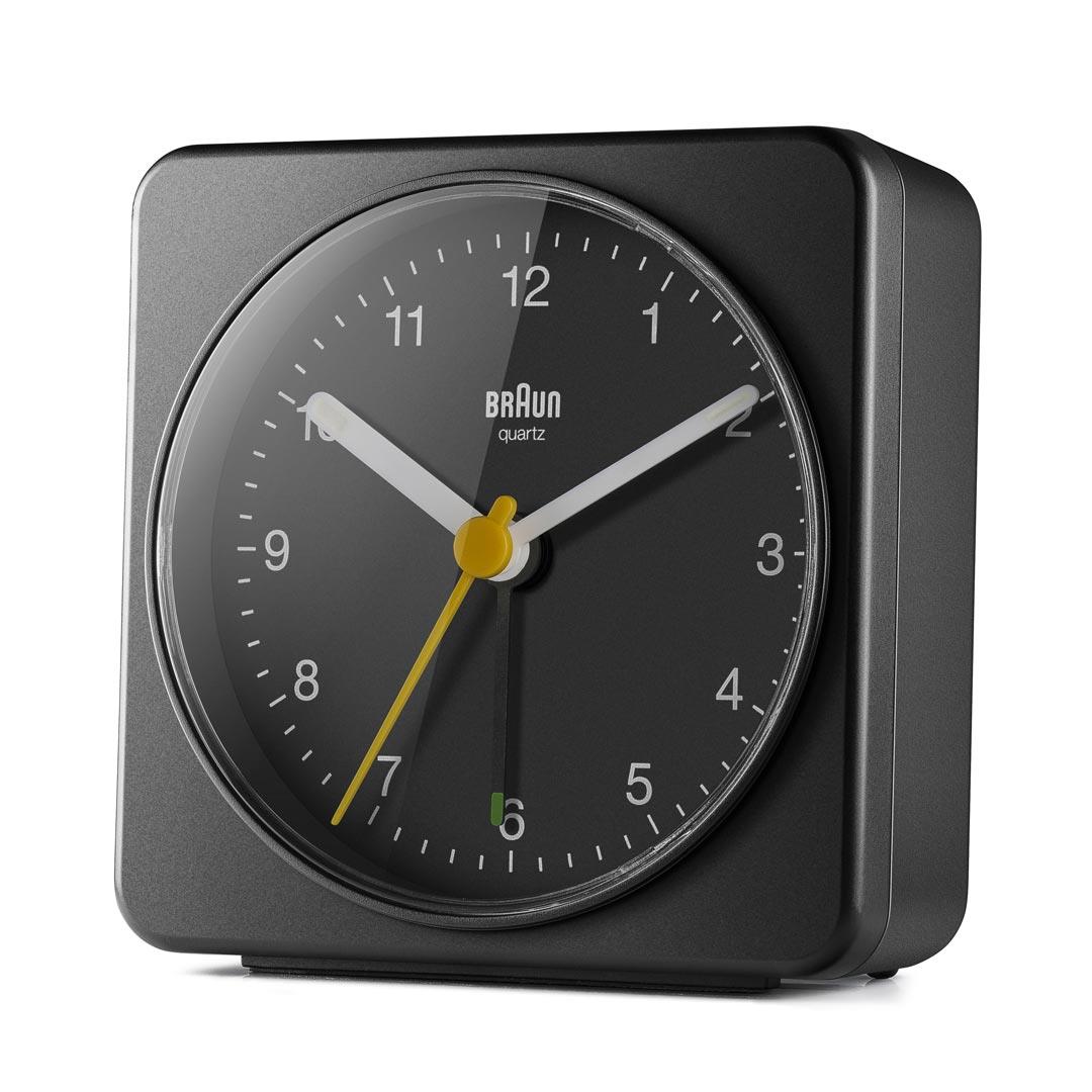BC03 Braun classic analogue alarm clock black Braun Clocks US