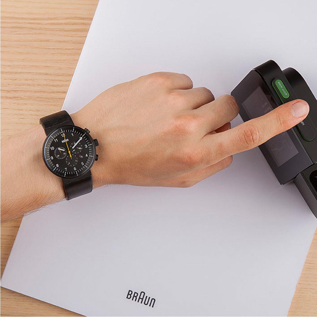 BN0095 Braun gents prestige chronograph watch - black dial and