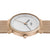 BN0031 Braun ladies classic watch - black dial and rose gold mesh bracelet