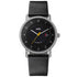 BN0301 Braun gents solar watch - black dial and black leather strap