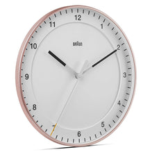 BC17 Braun classic large analogue wall clock - rose & white – US