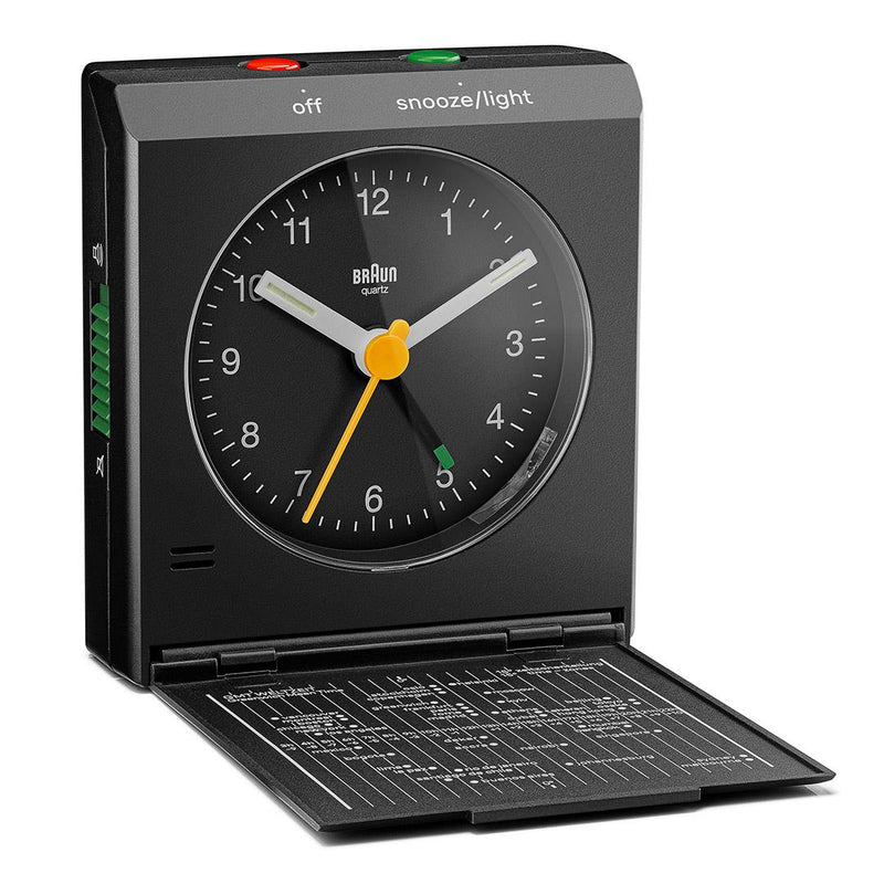 BC05 Braun Travel Analogue Alarm Clock- Black