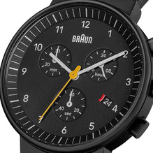 Braun Gents BN0035 Classic Chronograph Watch - Black and Black