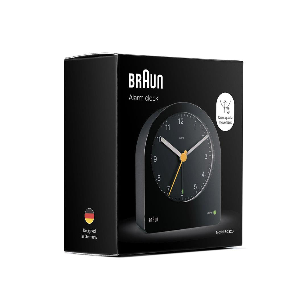 BC22 Braun classic analogue alarm clock - black – US - Braun