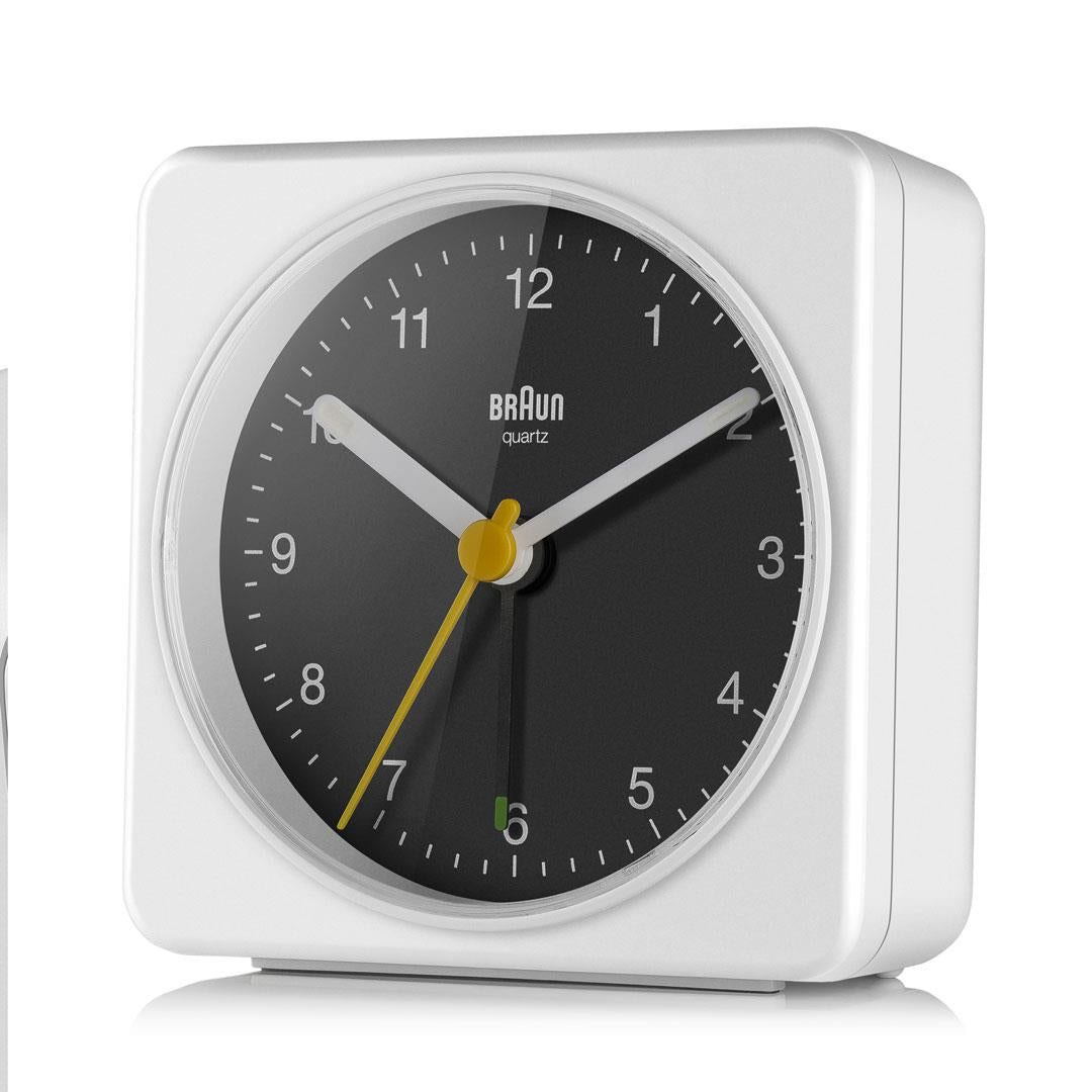 BC03 Braun classic analogue alarm clock - white & black – US