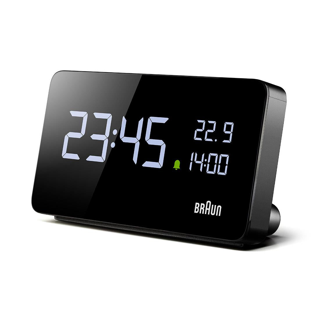 Digital Rectangular BC20 Braun digital rectangular alarm clock - black – US - Braun Clocks ...