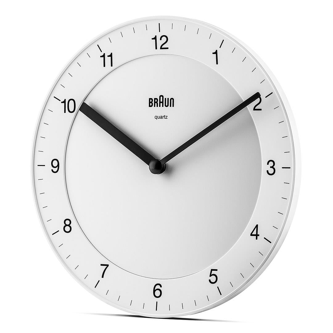 BC06 Braun classic analogue wall clock white Braun Clocks US