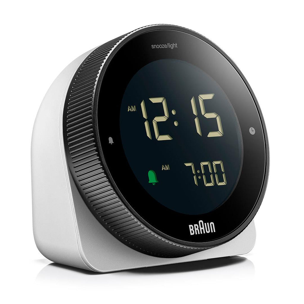 BC24 Braun touch display digital alarm clock - white – Braun Clocks - US