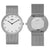 Braun Unisex BN0281 Analogue Interchangeable Watch Set - White Dial and Stainless Steel Mesh Bracelet & Additional Blue Silicon Strap