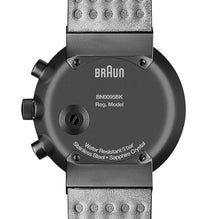 BN0095 Braun gents prestige chronograph watch - black dial and black l –  Braun Clocks - US