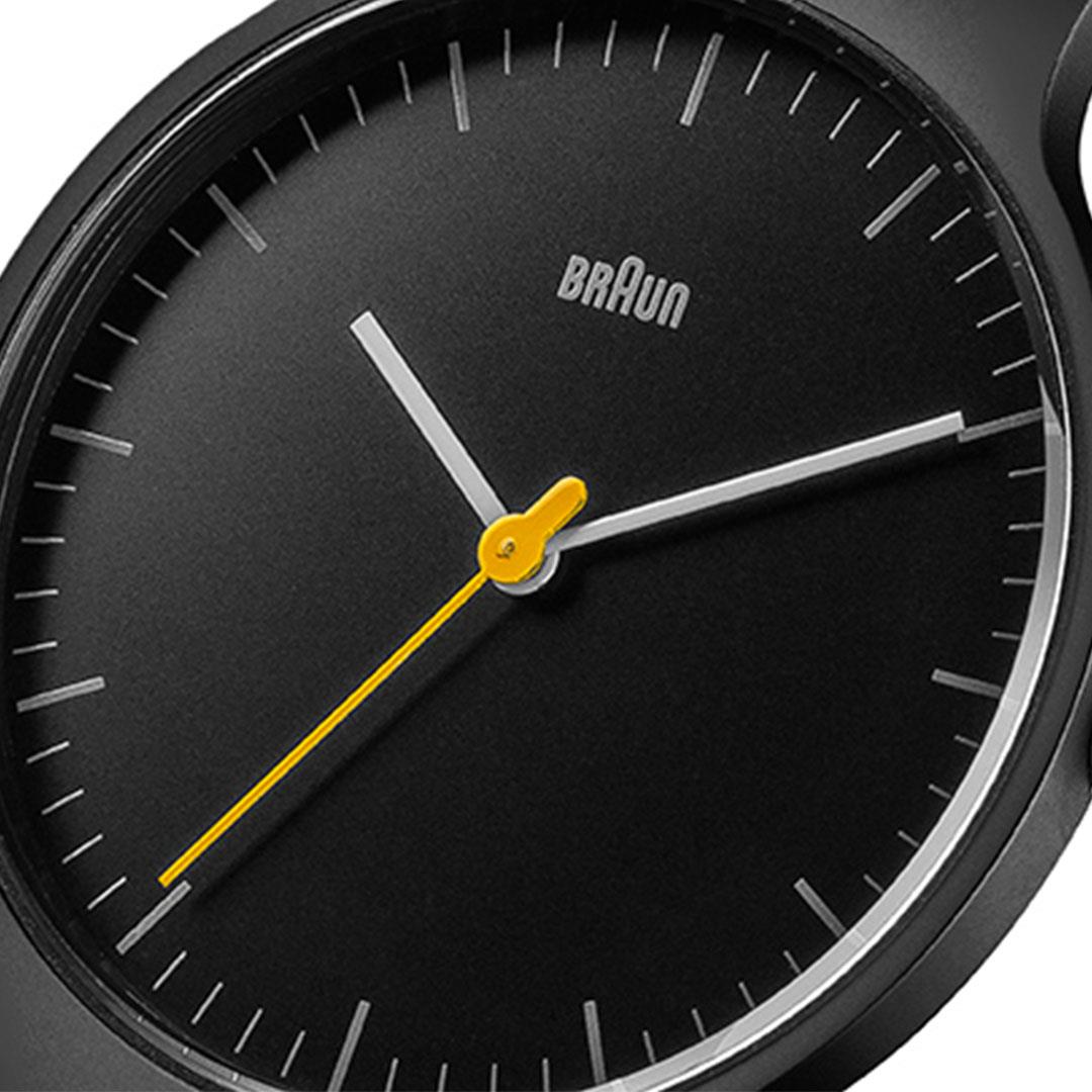 Braun Gents BN0211 Classic Slim Watch - Black Dial and Black Mesh