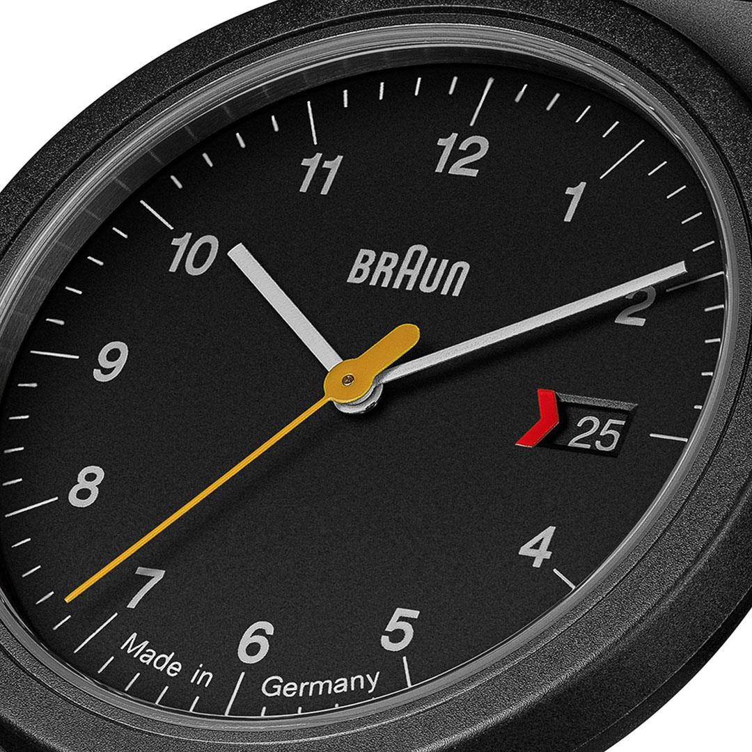 AW10 Braun gents EVO classic watch - black dial and black leather