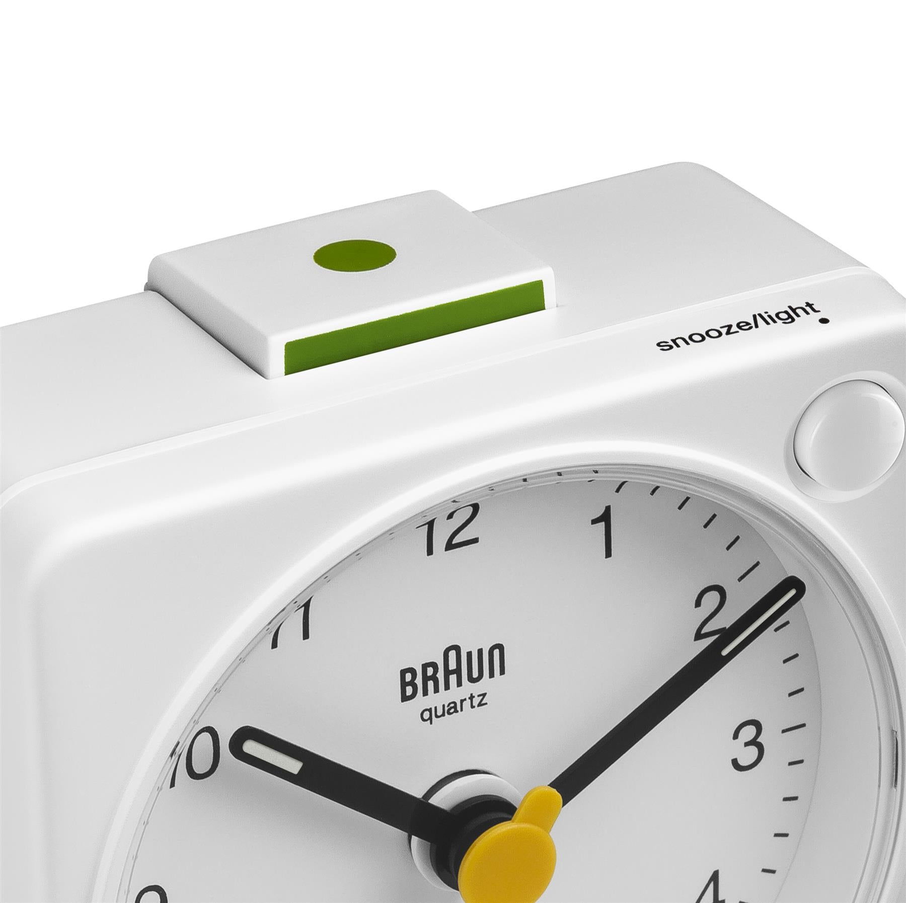 BC02X Braun classic analogue travel alarm clock - white – US