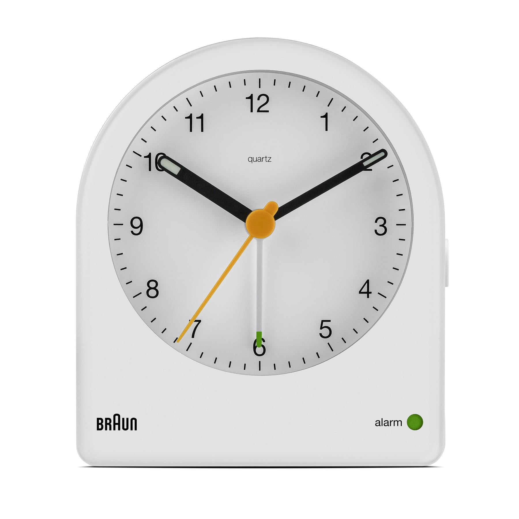 BC22 Braun classic analogue alarm clock white Braun Clocks US