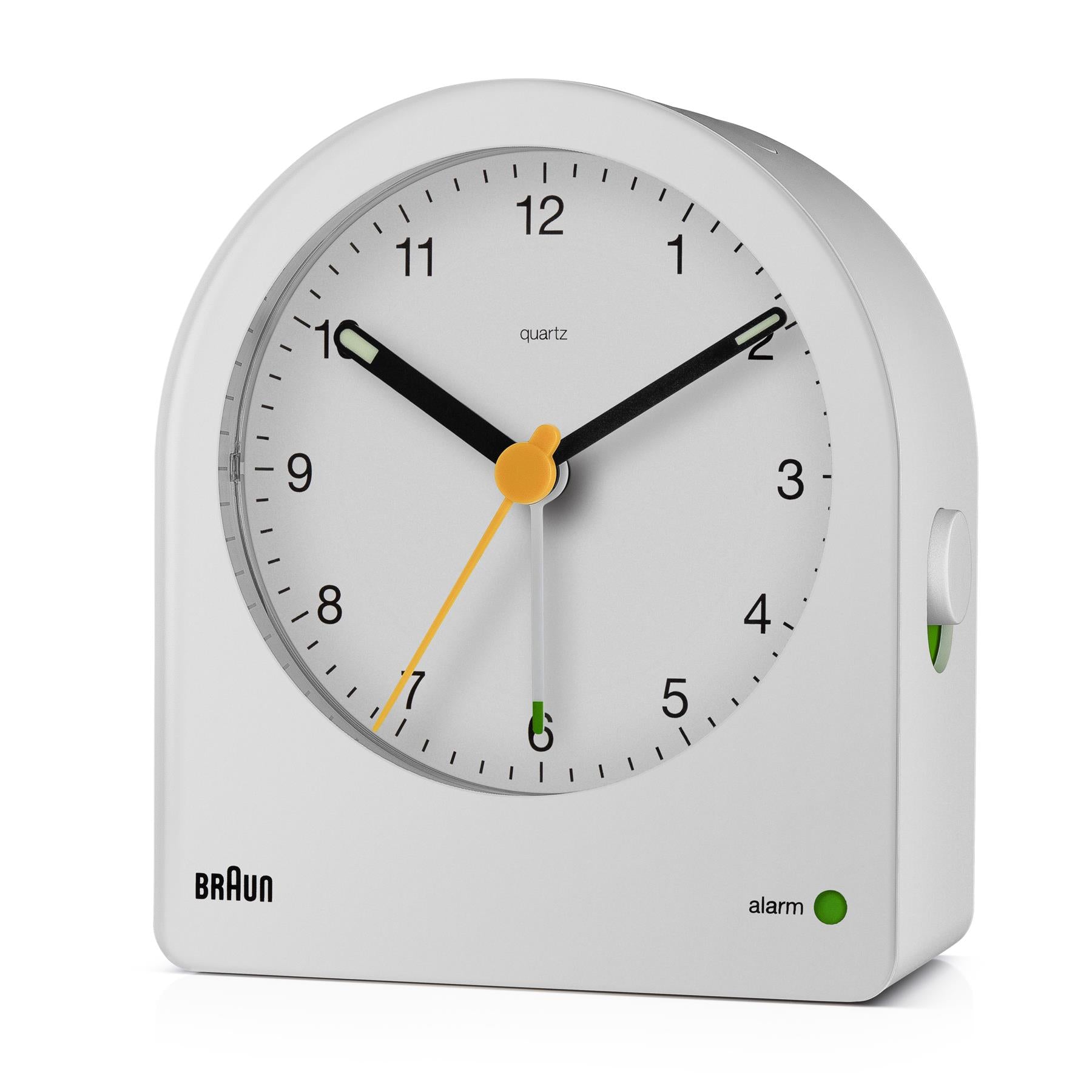 BC22 Braun classic analogue alarm clock white Braun Clocks US