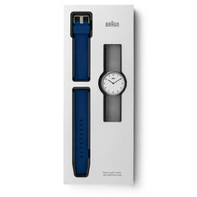 BN0281 Braun unisex analogue interchangeable watch set - white
