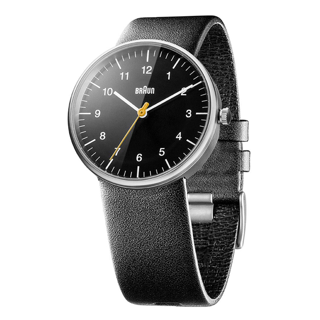 Braun Gents BN0021 Classic Watch - Black Dial and Black Leather