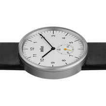 Braun Gents BN0024 Classic Watch - White Dial and Black Leather